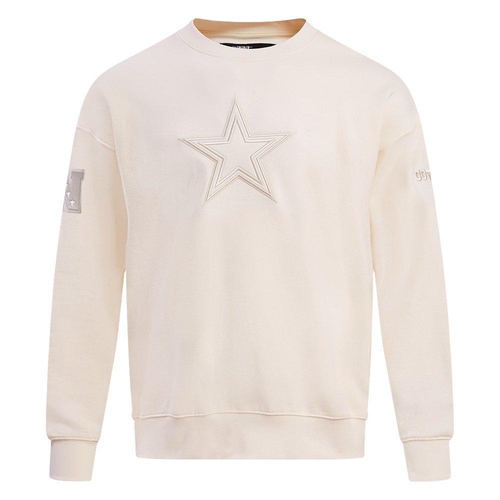 Pro Standard Men's NFL Dallas Cowboys Neutral Drop Shoulder Fleece Crewneck Sweatshirt - Eggshell - EGGSHELL